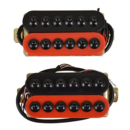 ZENGXUE Gitarre Zubehör E-Gitarre Dual-Spule Pickups Gitarre Dual Pickups Crimson Black Humbucker Tonabnehmer Set