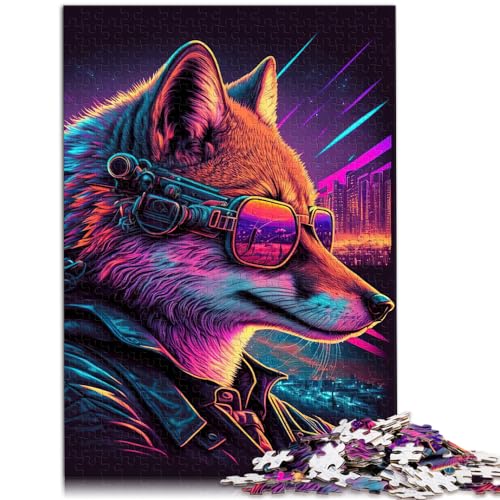 Puzzles für Puzzle Fox Neon 1000-teiliges Puzzle Lernspiele Holzpuzzle Jedes Teil ist einzigartig - Herausforderndes, unterhaltsames Familienspiel 1000 Teile (50 x 75 cm)