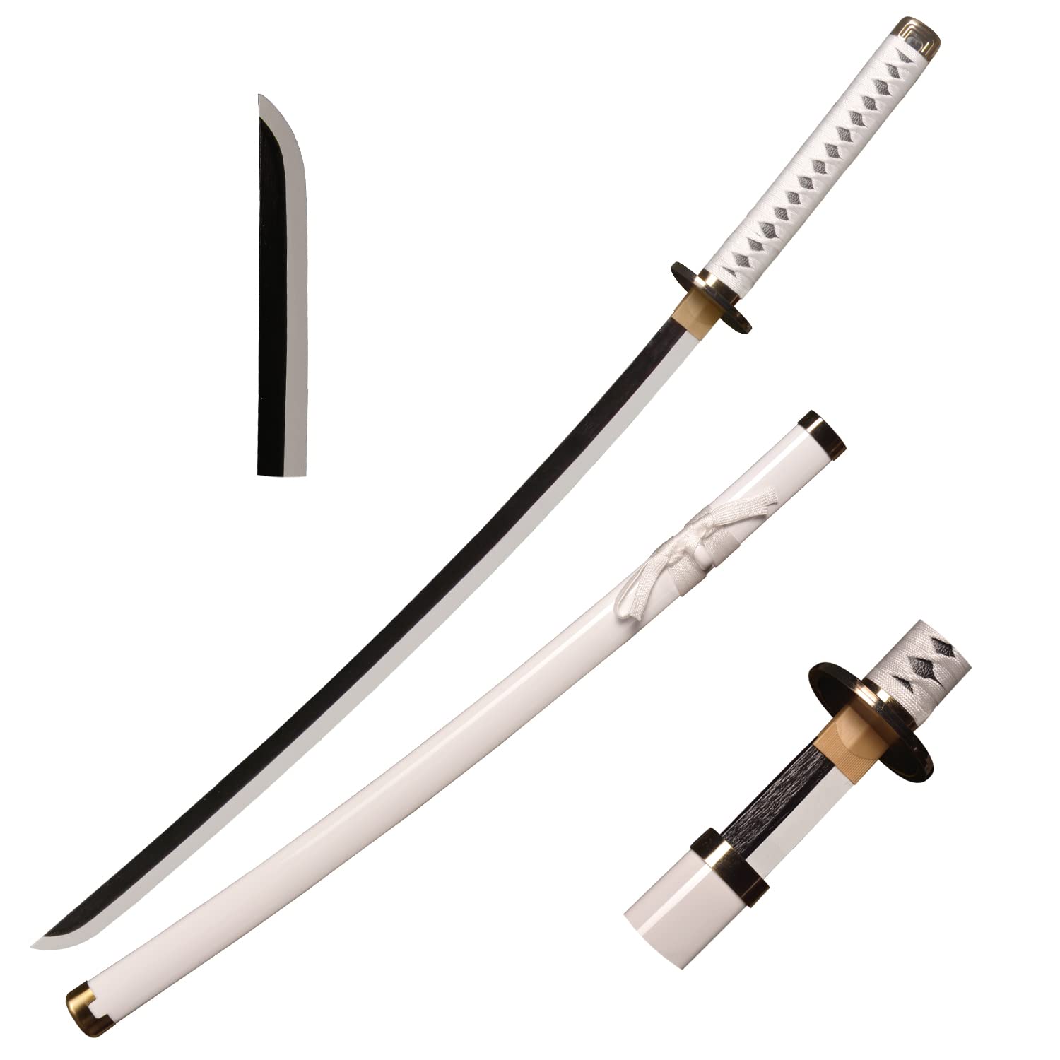 Skyward Blade Holzschwert Roronoa Zoro Katana, Anime Original Textur Japanisch Samurai Schwert, Wado Ichimonji Katana für Cosplay Kollektion