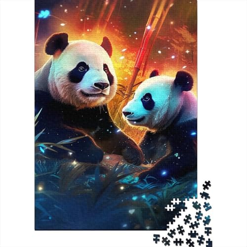 Kunstpuzzle für Erwachsene, 1000 Teile, Galaxy Panda, Holzpuzzle, Erwachsenenpuzzle, Weihnachtsgeburtstagsgeschenk für Erwachsene, Teenager 29,53x19,69 Zoll