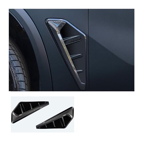 Auto Außen Lufteinlässe Für B&MW Für X5 Für G05 2018-2022 Auto Seite Fender Vent Air Abdeckung Trim Aufkleber (Farbe : Carbon Black 1 Pair)