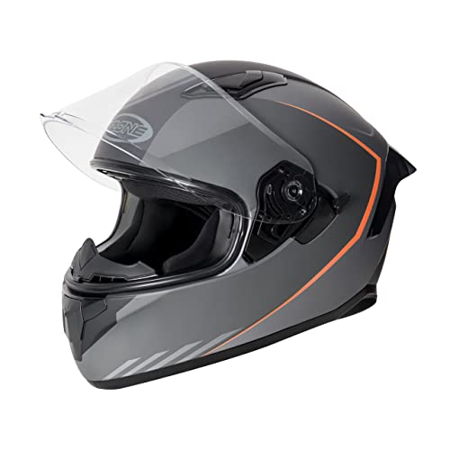 OZONE MOTO Sprint Motorradhelm Breiter Sichtwinkel 2 Größen EPS Zahlreiche Belüftungskanäle Sonnenblende Anti-Fog-Visier