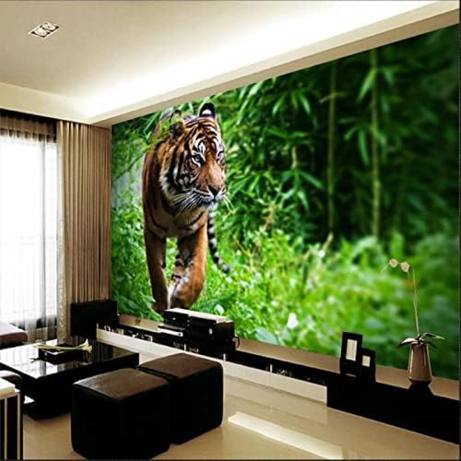 XLMING Tiger 3D Tapete Wohnzimmer Sofa Schlafzimmer Esszimmer Home Dekoration Wand-250cm×170cm