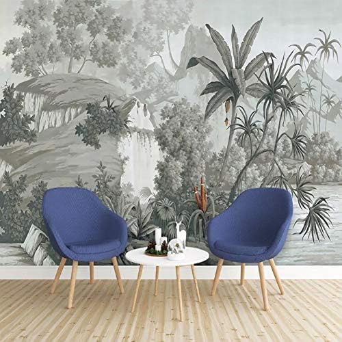 Vintage Hand Gemalt Regenwald Bananenblatt Wald 3D Tapeten Wanddekoration Fototapete Sofas Wohnzimmer Wandbild Schlafzimmer-400cm×280cm