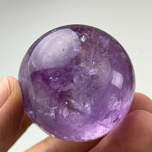 Natural Guardian Amethyst Ball Rohedelstein Poliert Handwerk Lila Quarzkristall Steinkugel Heimdekoration, 4,5-5 cm