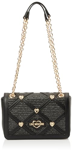 Love Moschino Damen Jc4313pp0iko100a Schultertasche, Schwarz