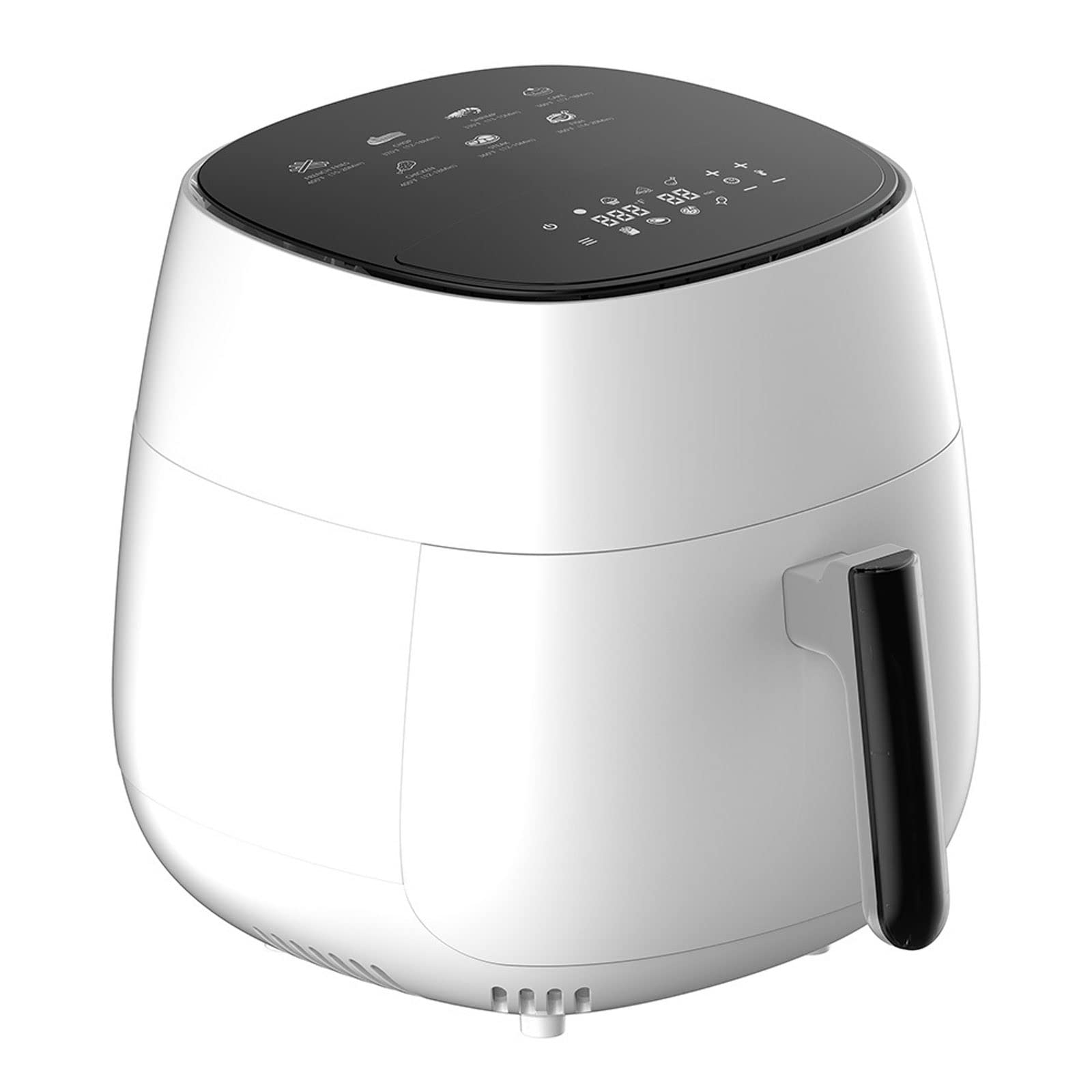 Airfryer, 4L Elektrischer Airfryer Multifunktions-Airfryer ohne Öl LED-Bildschirm Heißluftzirkulation Ofen Slim Kochgerät (Color : White, Size : JP) Ambitioniert