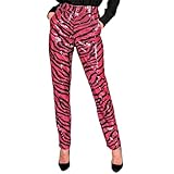 W WIDMANN MILANO Party Fashion - Party Fashion Paillettenhose für Damen, Disco Fever, Schlagermove, Damenhose, Animal Print