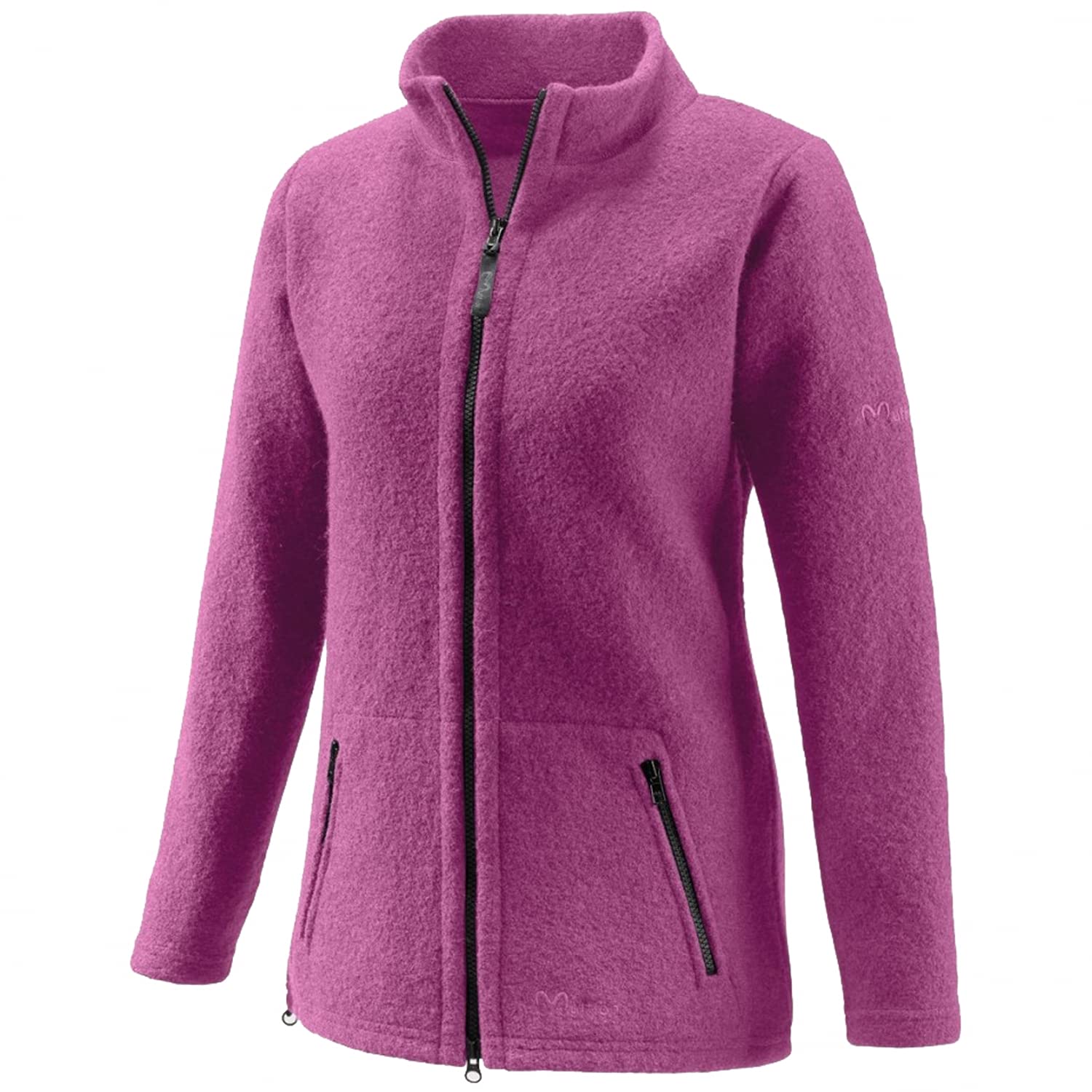 Mufflon Damen Wolljacke Mu- Lou W100 mit Stehkragen Candy pink - XS