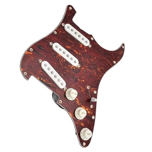 Standard-Pickguard-Tonabnehmer 1Set SSS Loaded Prewired E-Gitarre Schlagbrett Pickup Gitarre Langlebige Komponente