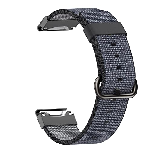 OPKDE 22 mm Nylon-Uhrenarmband für Garmin Fenix 6, 6X, Pro, 5X, 5 Plus, Forerunner 935, 945, S60, S62, Quatix5, Schnellverschluss, einfach anzubringen, For forerunner 945, Achat