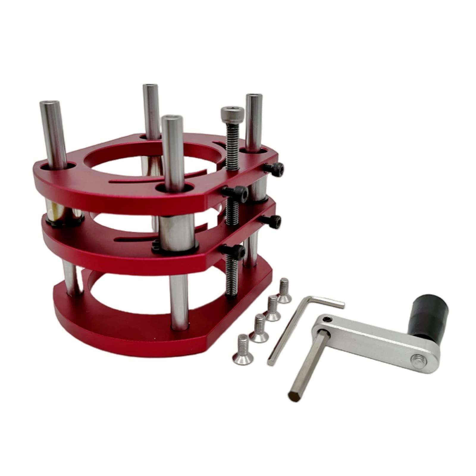 Holzbearbeitungs-Router-Hebesystem Und Aluminium-Oberplatte Für Motoren Mit 65 Mm Durchmesser, Werkbank, Trimmer, Graviermaschine, Heimwerker-Werkzeuge (Farbe: Set-1) (Set)