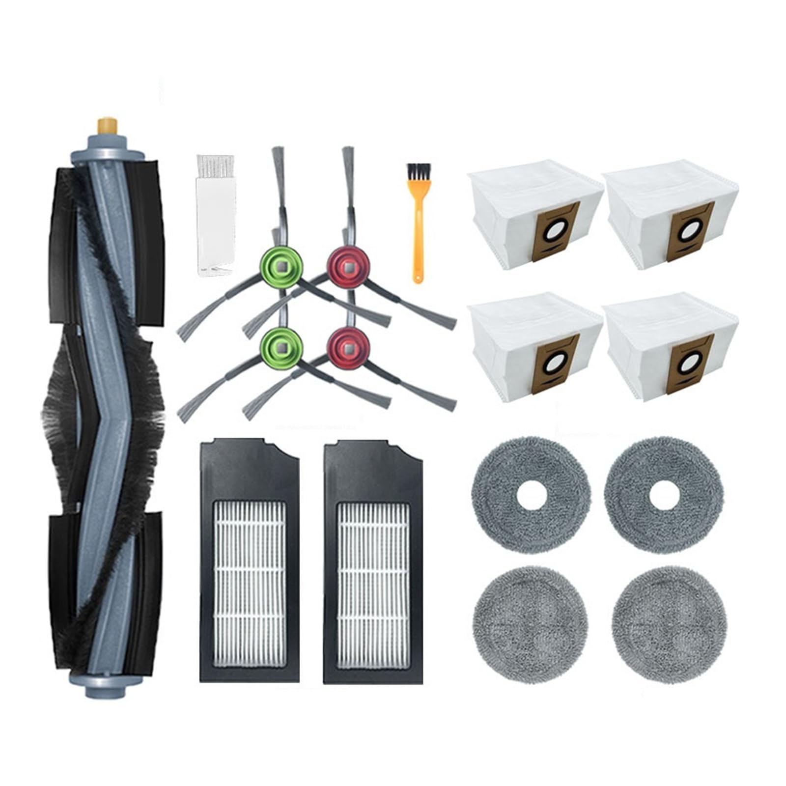 Kompatibel for Ecovacs, kompatibel for Deebot X1 Omni Turbo Staubsauger, Zubehör, Hauptbürsten-Set, HEPA-Filter, Mopp, Reinigungstuch, Staubbeutel, Ersatzteile (Color : Rear Bumper Diffuser)