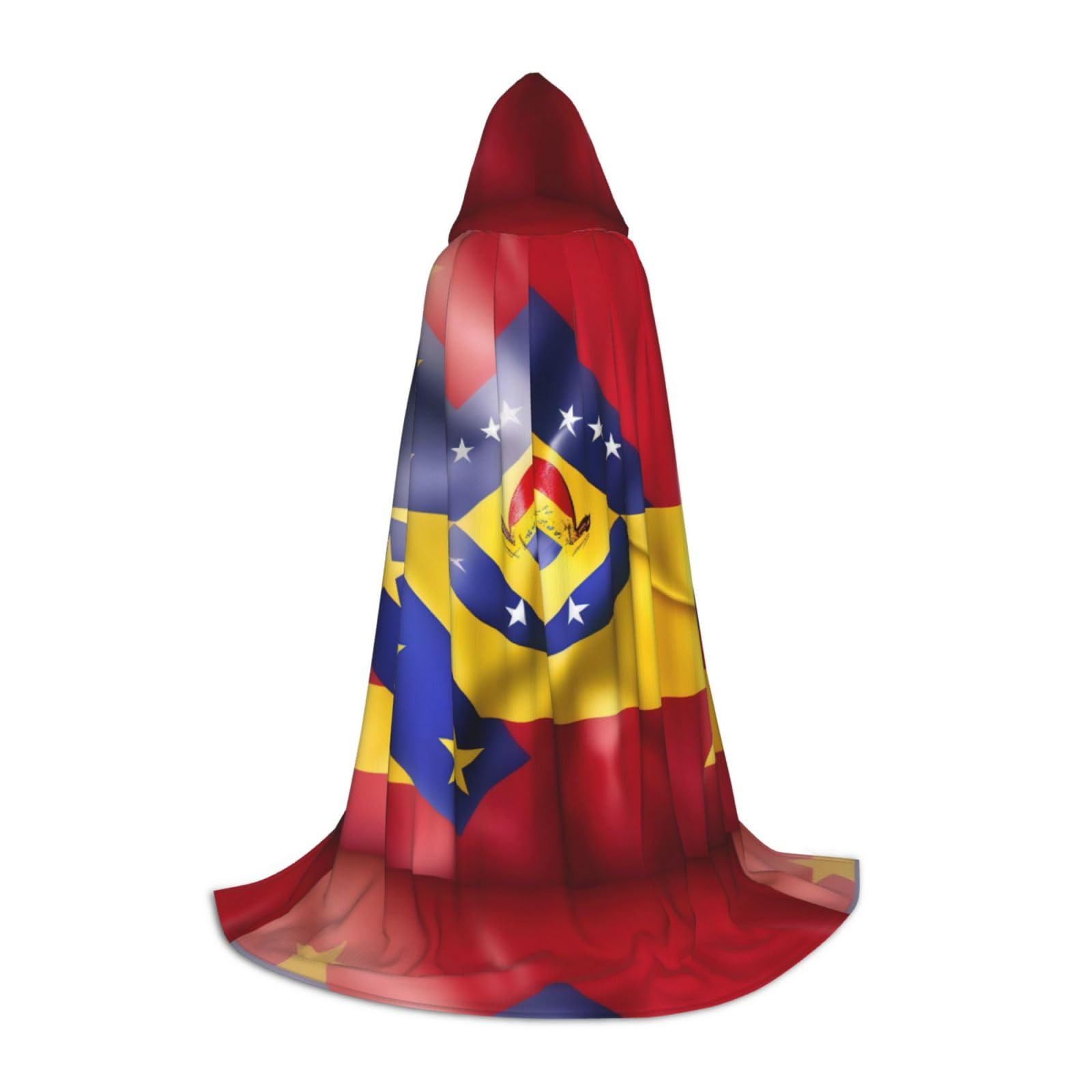 WURTON Umhang mit der Flagge von Venezuela, Halloween, mit Kapuze, Renaissance, Gothic, für Cosplay, Unisex