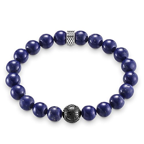 THOMAS SABO Unisex Armband Royal Blau 925er Sterlingsilber, Geschwärzt A1534-930-32