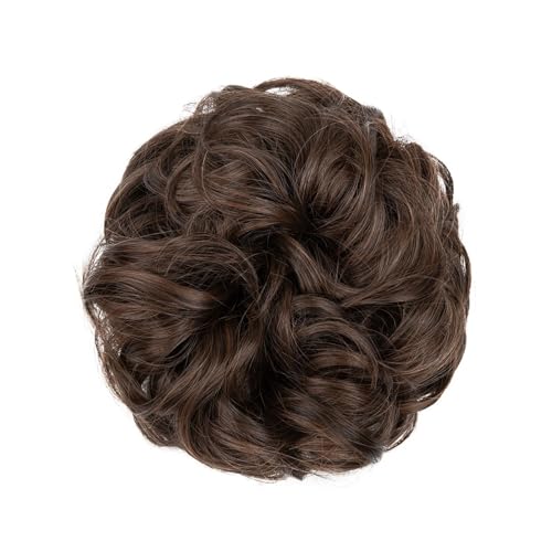 Haarteile Haarknoten Unordentlicher synthetischer Haarknoten for den täglichen Gebrauch, Chignon-Scrunchies, gefälschtes Haarband, Zopf, elastisches Haarteil, Schwanz for Frauen H9 Brötchen Haare(30)