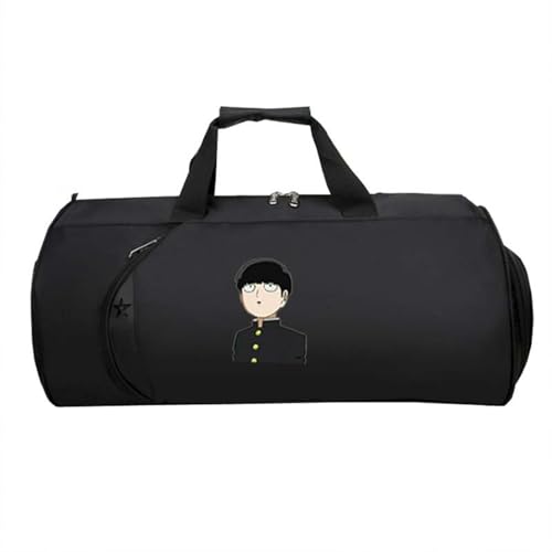 M-ob Psyc-ho 100 HandgepäCk Tasche, Leichte Faltbare Duffel Taschen, Reisetasche Weekendertasche füR Damen Herren Flugzeug(Black 11)