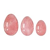 Natürlicher Kristall rau Yoni Egg 16 Arten Kristall-Massageball for Frauen Kegel-Übung Jade-, Jade-Eier (Color : Rose Quartz Eggs)