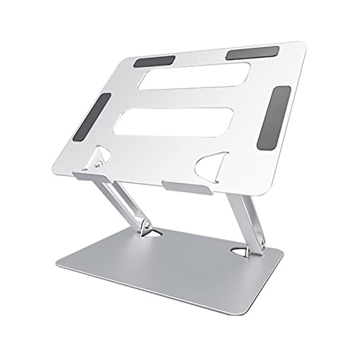 Qsvbeeqj Verstellbarer Aluminium-Laptop-Ständer, ergonomischer Multi-Winkel-Schreibtisch-Laptophalter mit Lüftungsschlitz, für 25,4–43,9 cm (10-17,3 Zoll) Notebooks und mehr