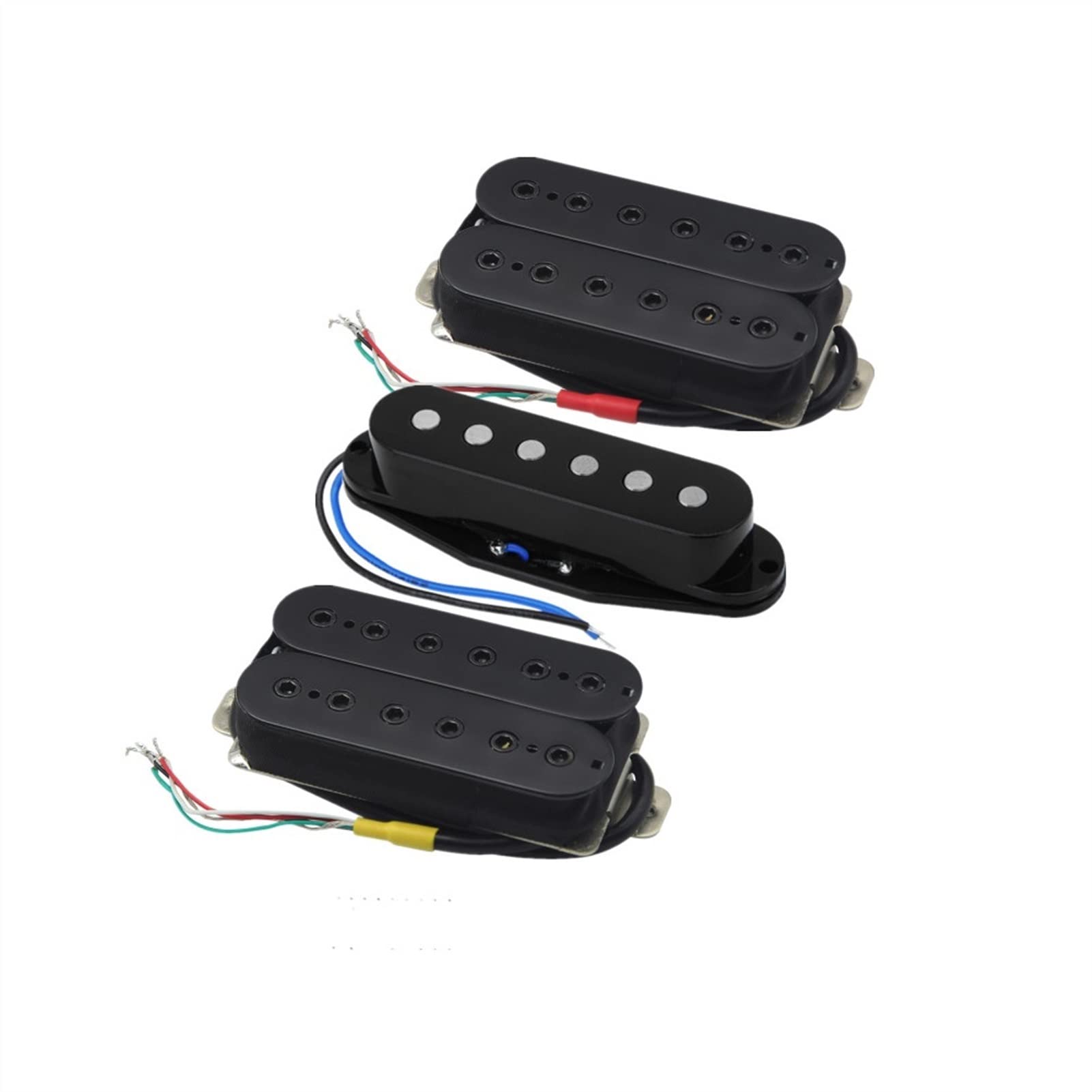 ZENGXUE 3pcs / Set Alnico 5 Gitarre Humbucker Pickups Einzelne Spule Pickup Schwarz HSH. E-Gitarren-Teile Humbucker Tonabnehmer Set