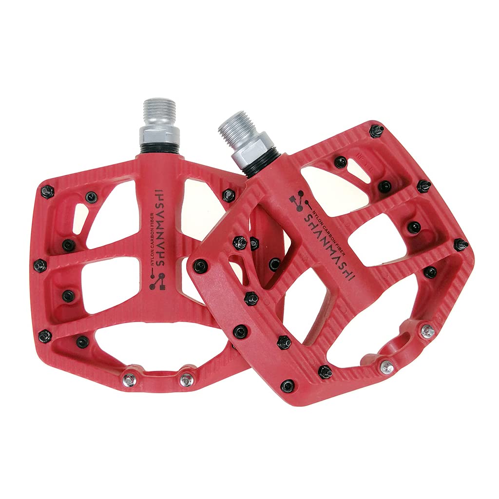 bnsggl Fahrradpedal Mountainbike Nylon Carbon Wide Pedal Plattformpedale Für BMX Tolle Leistung