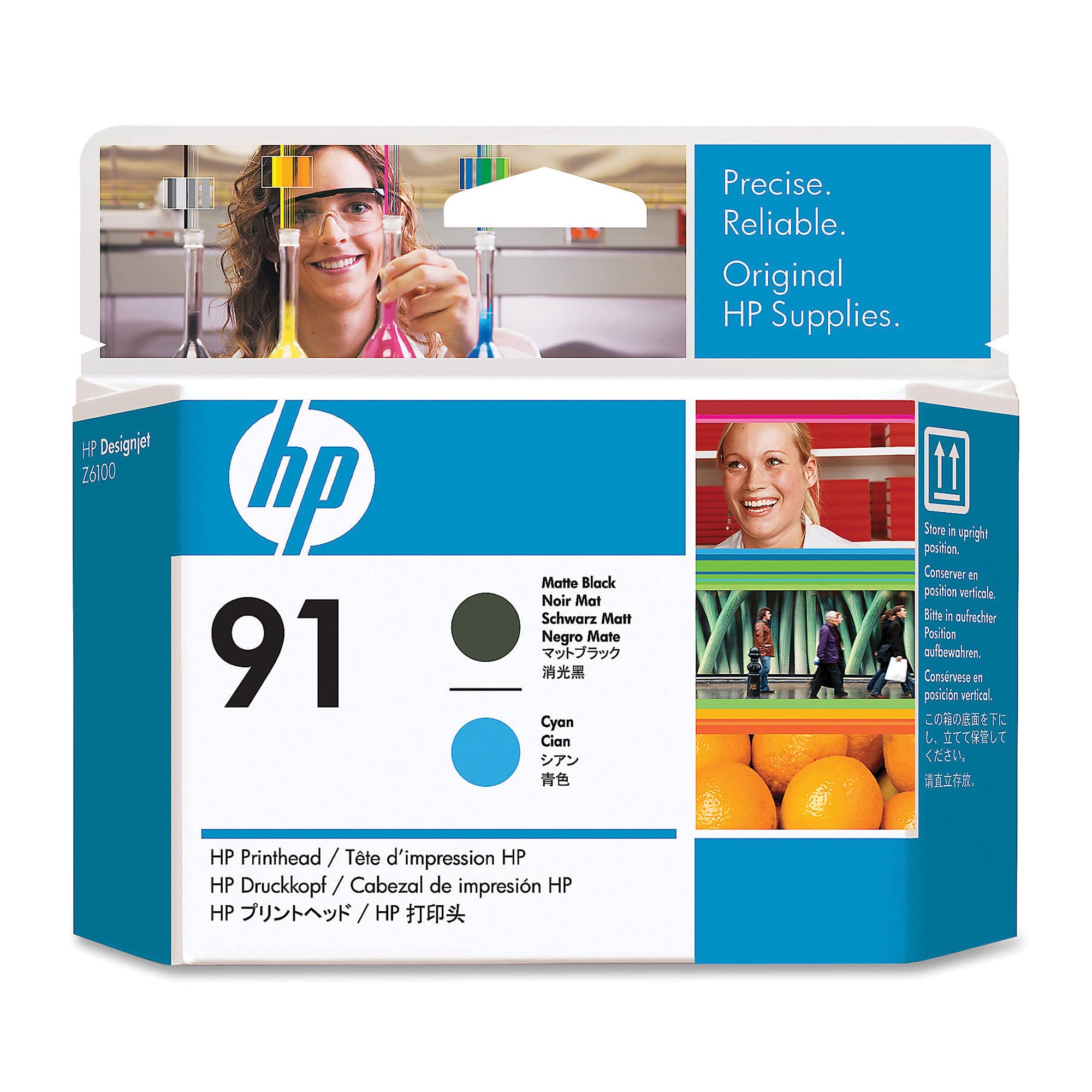 HP C9460A 91 Druckkopf matt schwarz und cyan