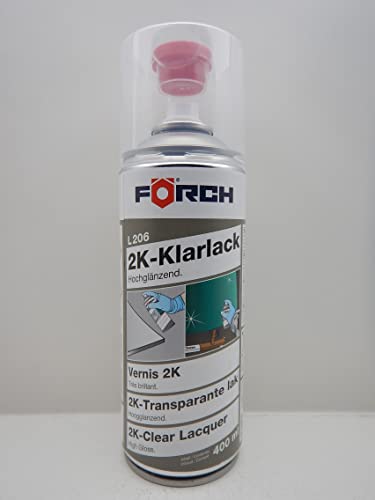 2K KLARLACK L206 LACK SPRAY SPRAYDOSE DOSE HOCHGLÄNZEND FÖRCH 400ML (1)