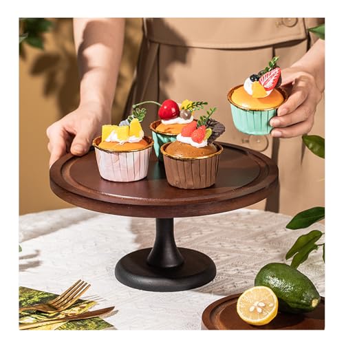 Dxcaicc Tortenständer Tortenteller Mit Deckel Holzkuchenständer Mit Kuppel Display Dessertständer Für Party, Hochzeit, Geburtstag, Babyparty,6 Inch