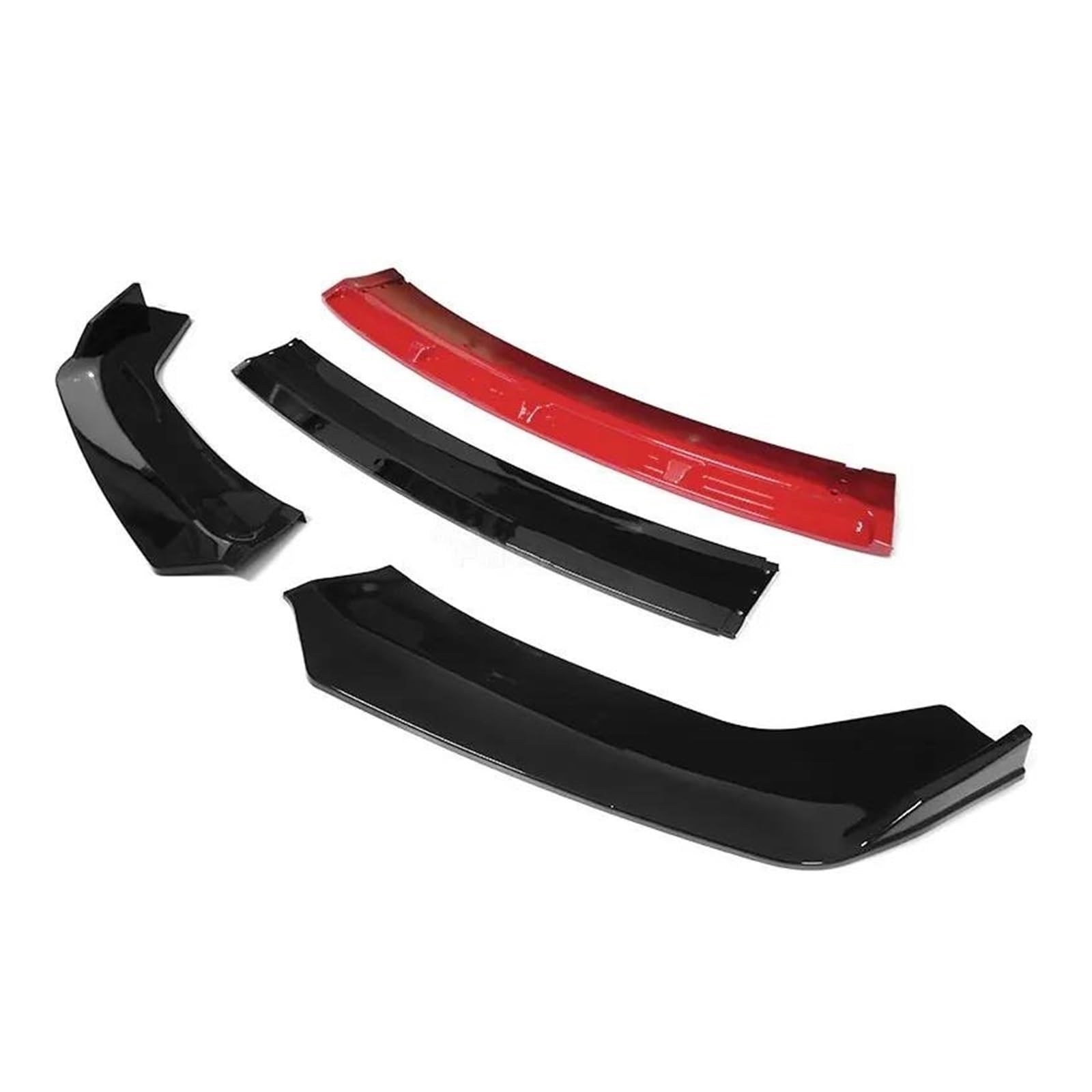 Splitter Für Peugeot 508 2019 Frontschürze Spoiler Schutz Platte Lip Typ Körper Kit Splitter Carbon Oberfläche Kinn Schaufel Frontlippe(Gloss Black-red)