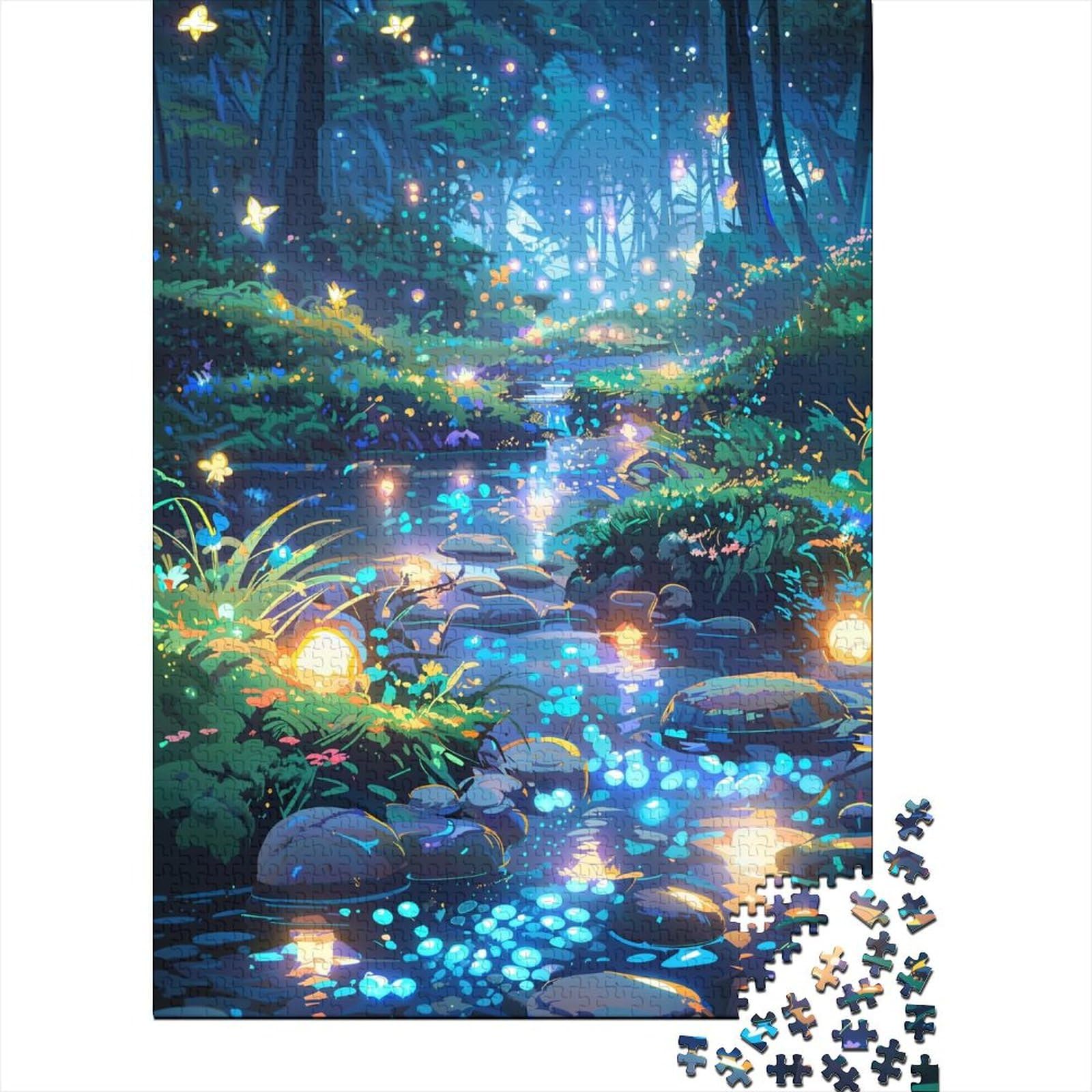 Stream Schwierige, anspruchsvolle Puzzles mit 500 Teilen, Puzzlespiel für Erwachsene, Spielzeug für Erwachsene, Familienpuzzle, Geschenk 20,47x14,96 Zoll