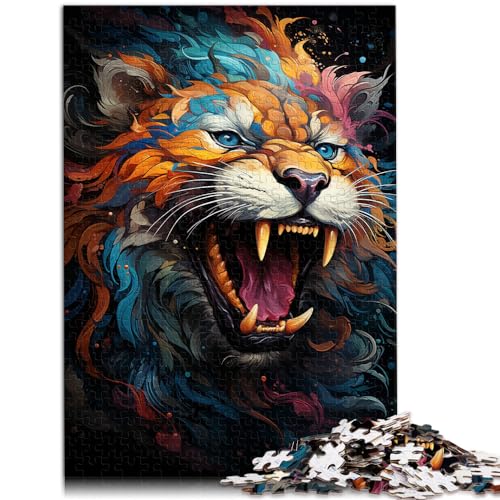 Puzzles für Atemberaubendes, farbenfrohes Drachengebrüll, 1000-teiliges Holzpuzzle, Familienaktivitätspuzzle, Lernspiele, 1000 Teile (50 x 75 cm)