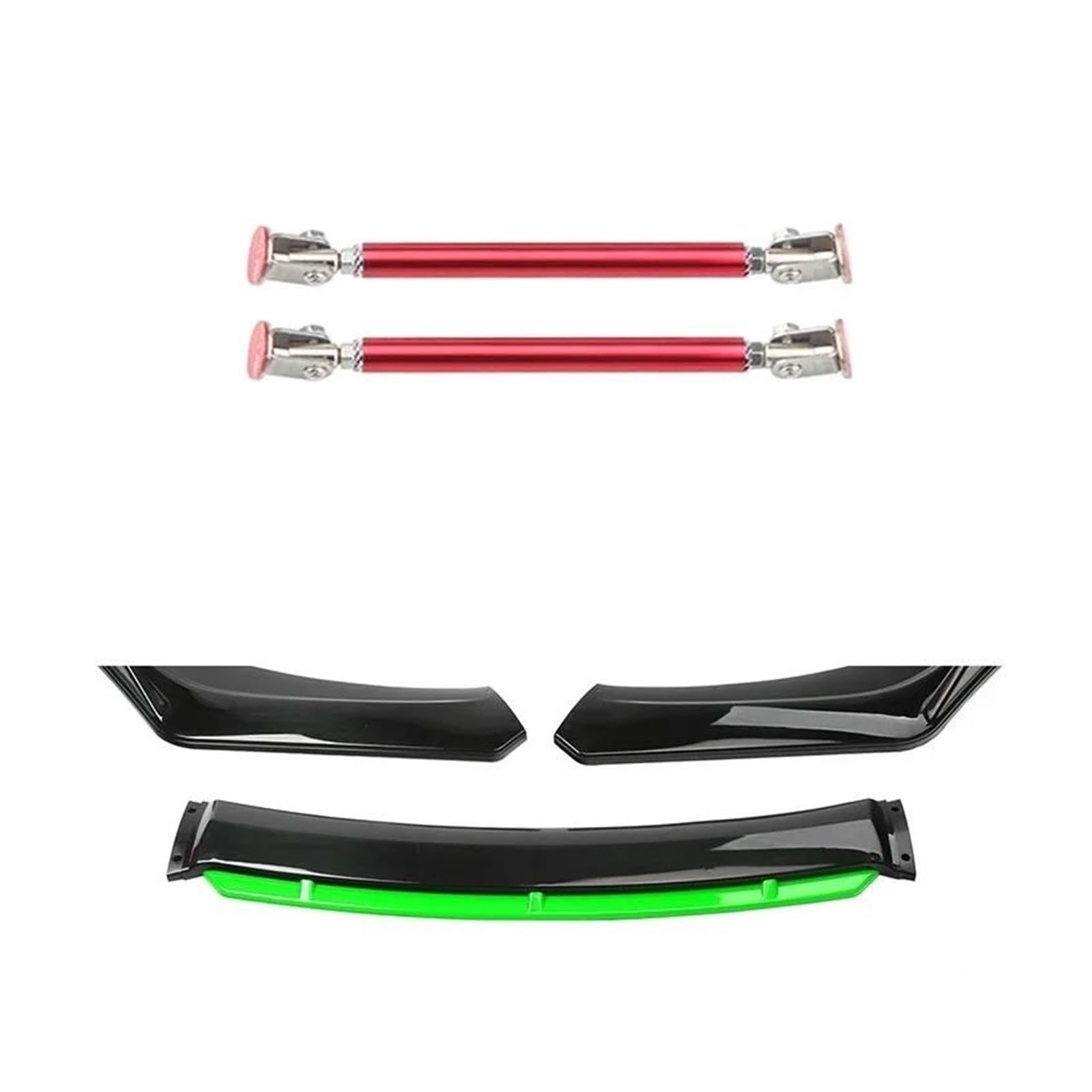 Splitter 4 STÜCKE Universal Auto Frontstoßstange Lip Body Kit Spoiler Splitter Diffusor Weiß Carbon Fiber Splitter ABS Kunststoff Autozubehör Frontlippe(15cm red 3)