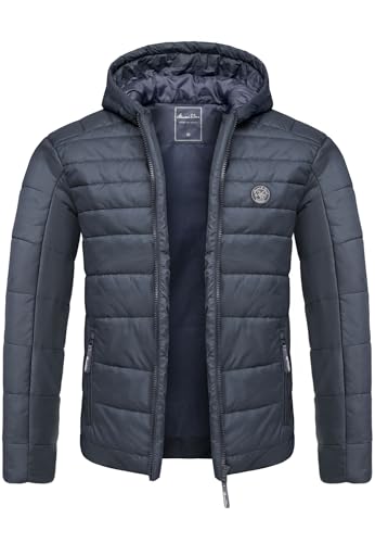 Amaci&Sons Herren Steppjacke Outdoor Basic Patch Jacke 9109 Navyblau L