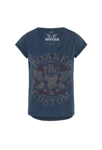 Rokker Custom T-Shirt Damen (blau), XS