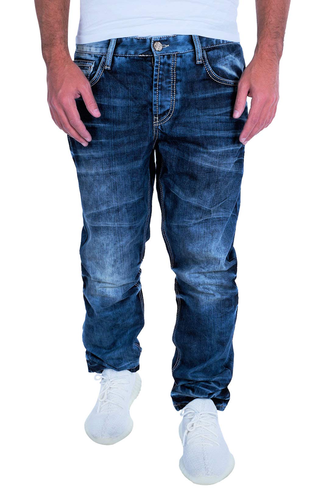 Cipo & Baxx Herren Jeans / Straight Fit Jeans Stevenage blau W 32 L 34