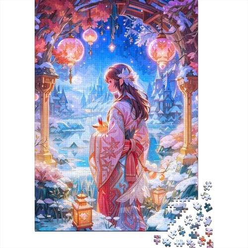 Kunstpuzzle für Erwachsene, 1000 Teile, Stille Nacht, Holzpuzzle, Erwachsenenpuzzle, Weihnachtsgeburtstagsgeschenk für Erwachsene, Teenager 29,53x19,69 Zoll