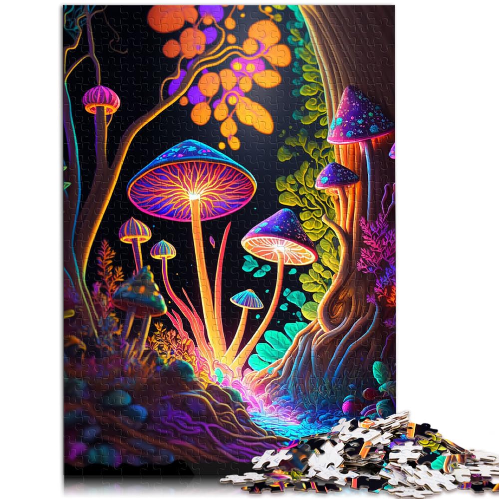 Puzzle für Puzzle Trippy Forest, 1000-teiliges Puzzle für Erwachsene, Holzpuzzle mit vollständig ineinander greifenden und zufällig geformten Teilen, 1000 Teile (50 x 75 cm)