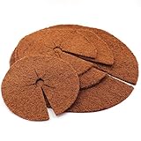 3 Aquagart Kokos-Mulchscheiben 60cm Durchmesser I Winter- & Kälteschutz für Pflanzen I 100% Kokosfaser mit einseitiger Naturlatex-Schicht I natürlich abbaubar I für Pflanzkübel & Unkrautschutz