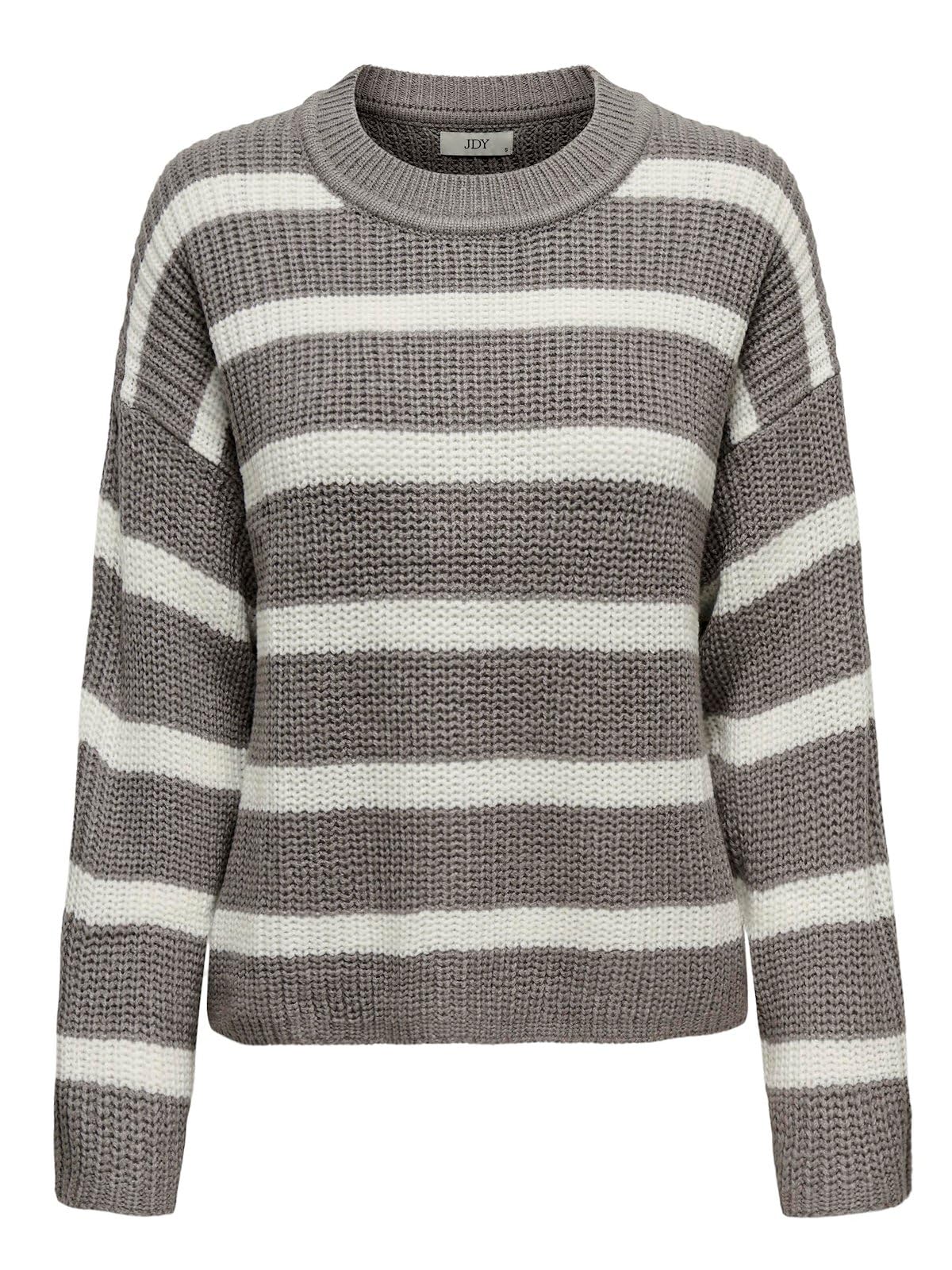 JdY Damen JDYJUSTY L/S Stripe Pullover KNT NOOS Strickpullover, December Sky/Stripes:Eggnog, XS