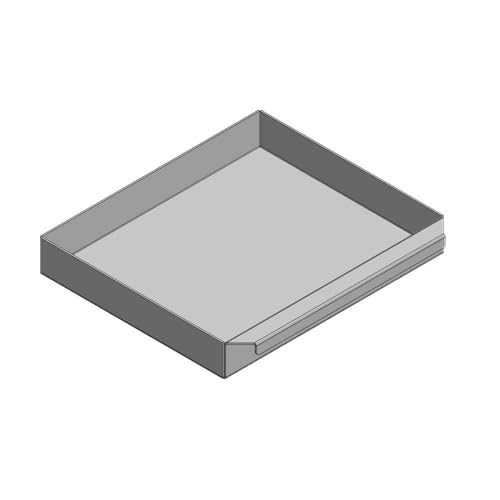 Aschekasten - Für Hark Kaminofen Modelle - Aschkasten aus verzinktem Stahlblech - feuerfest & hitzebeständig - Aschekästen Stahl (310x260x45 mm)