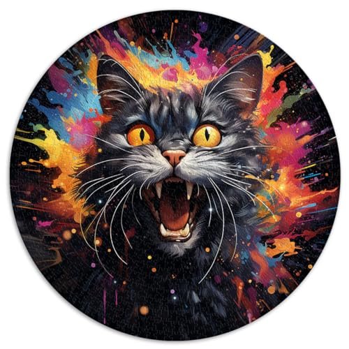 Puzzle Katze für Erwachsene Puzzle 1000 Teile 26,5x26,5 Zoll Einfache Puzzles Spielzeug Puzzles Lernspiele Stressabbauende Puzzles