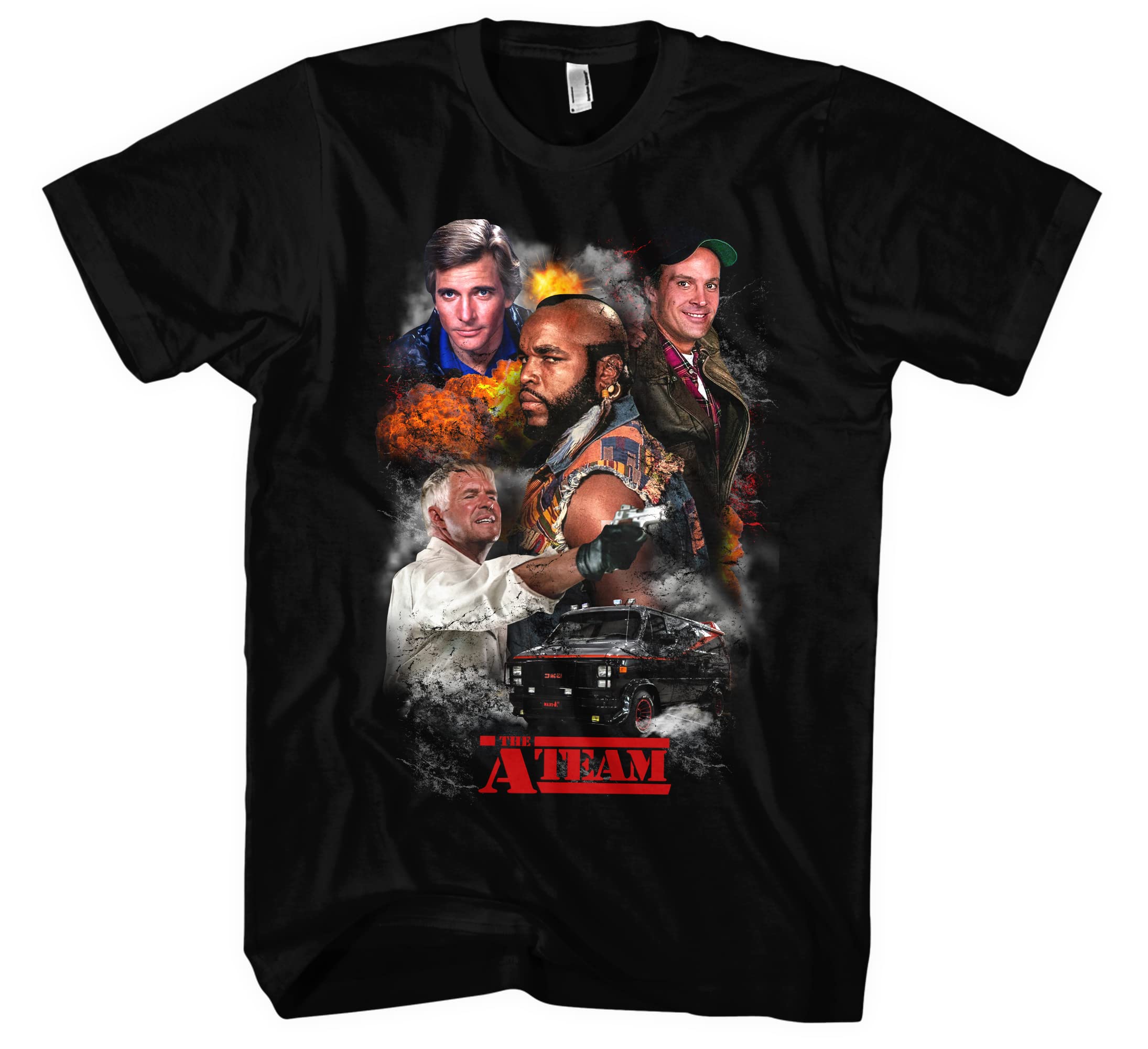 A-Team Herren T-Shirt | A Team T-shirt 80er - A Team Van - B.A. Baracus - Hannibal Murdock | M7 Schwarz (3XL)