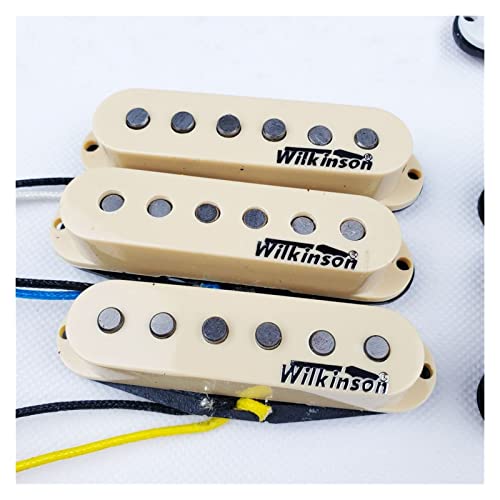 ZENGXUE Alnico V Single Coil Guitar Pickups E-Gitarren-Pickups Humbucker Tonabnehmer Set (Color : Yellow)