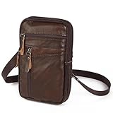 Motorbike Rear Rocker Bag Männer Handtasche Tasche Kleine Brust Schulter Gürtel Tasche Umhängetaschen Leder Taschen Echtes Leder Taille Packs Telefon Beutel Taschen Motorcycle Side Bag (Color : B)