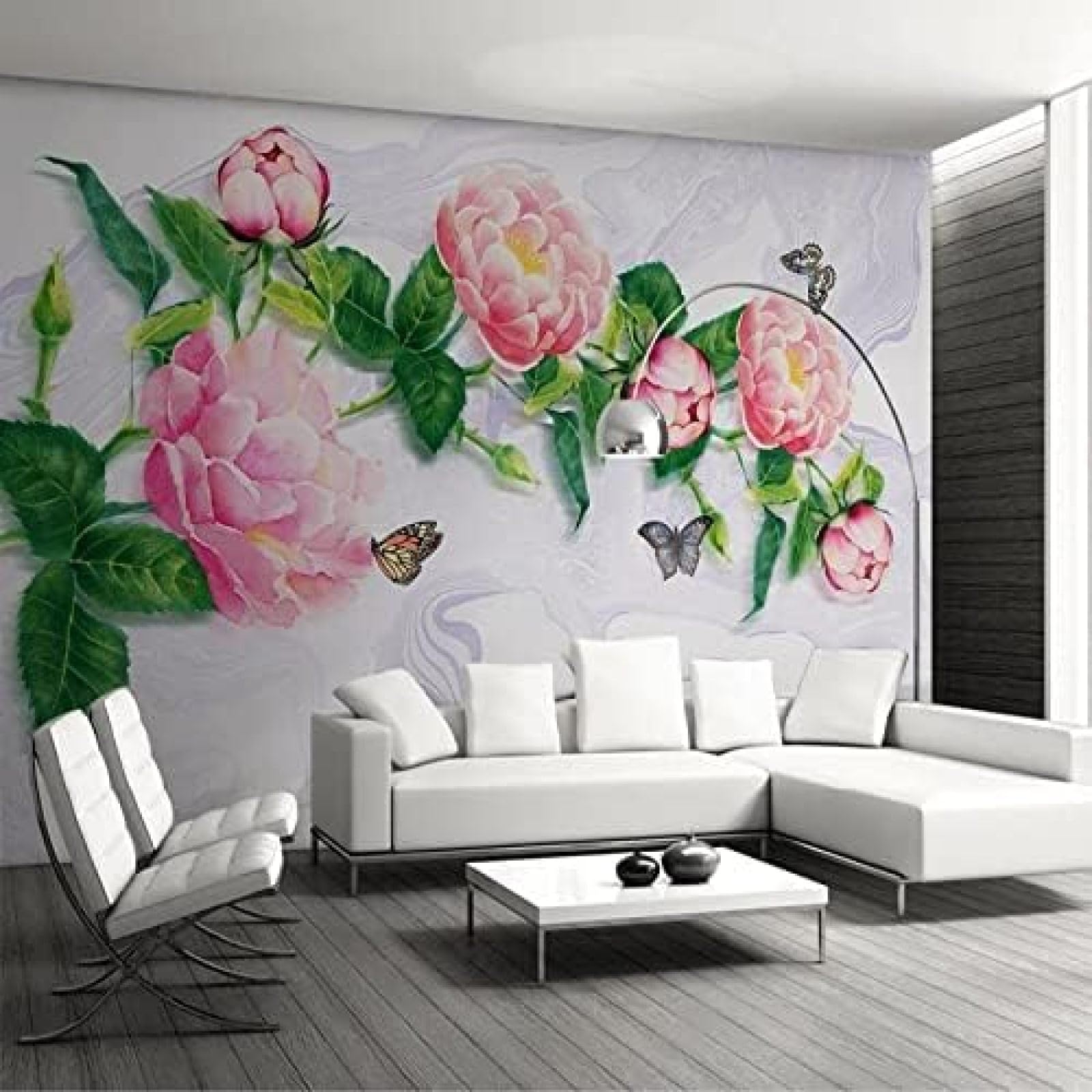 XLMING Schöne Rosen 3D Tapete Wohnzimmer Sofa Schlafzimmer Esszimmer Home Dekoration Wand-300cm×210cm