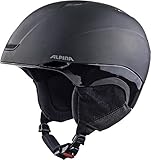 ALPINA PARSENA - Sicherer, Bruchfester & Individuell Anpassbarer Skihelm Für Erwachsene, black matt, 52-56 cm