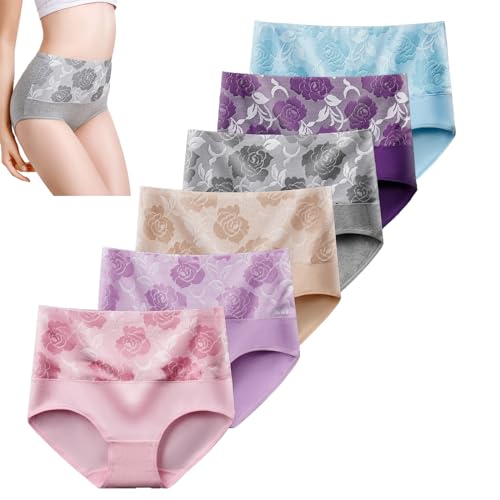 FITPOST Ladydry Slips, auslaufsicher, Baumwolle, atmungsaktiv, auslaufsicher, Schutzunterhosen, Mulitpack, 6 Stück, 6 Stück, B, 42