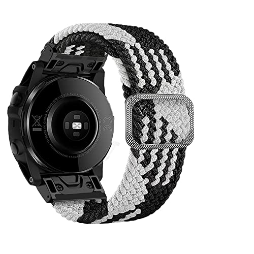 BANDKIT QuickFit 26 22 mm Smart-Armbänder für Garmin Fenix 6 6X Pro 5 5X Plus 3HR 7X 7 Easyfit Loop Nylon Uhrenarmband Smartwatch Handgelenkbänder, 26mm Fenix 3HR D2, Achat