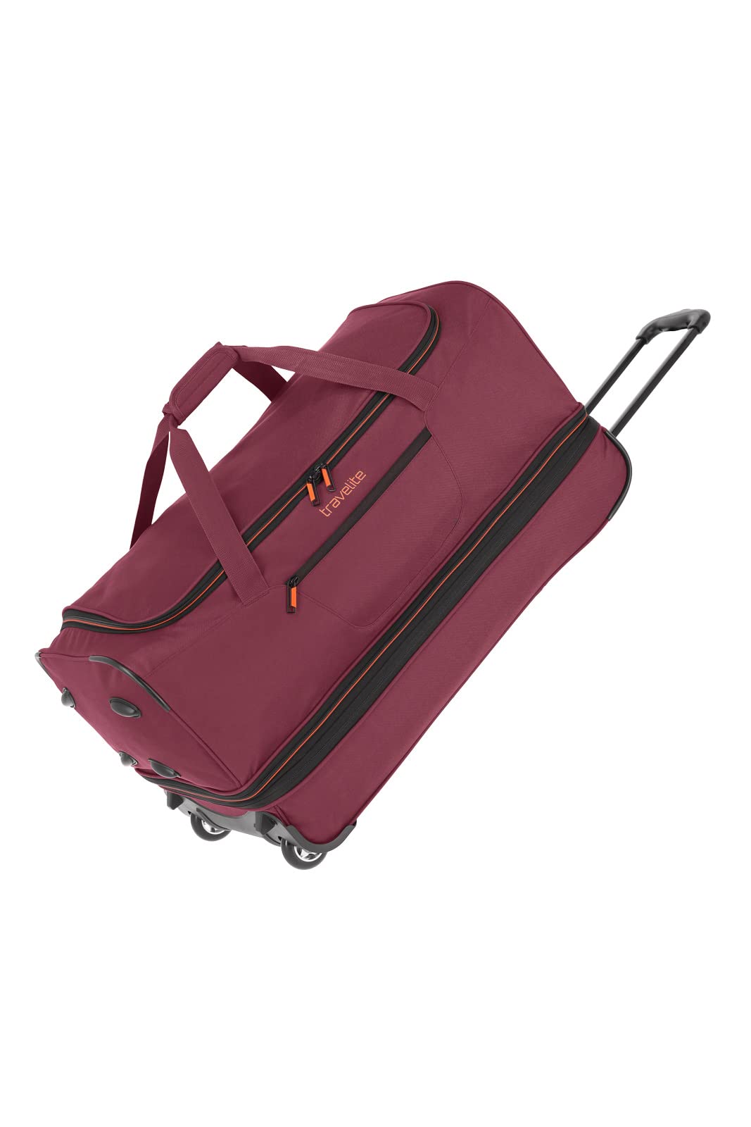 travelite Trolley Reisetasche mit Rollen mittelgroß, erweiterbar, BASICS, Weichgepäck Rolltasche mit Dehnfalte, 70 cm, 98 - 119 Liter