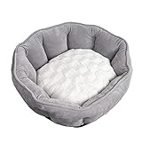 Rysmliuhan Shop Hundehöhle Kleine Hunde Katzenhöhle Haustierbetten Für Hunde Günstige Hundebetten Katzenschlafsack Tierarztbett Für Hunde Flauschiges Hundebett 49X55,Grey